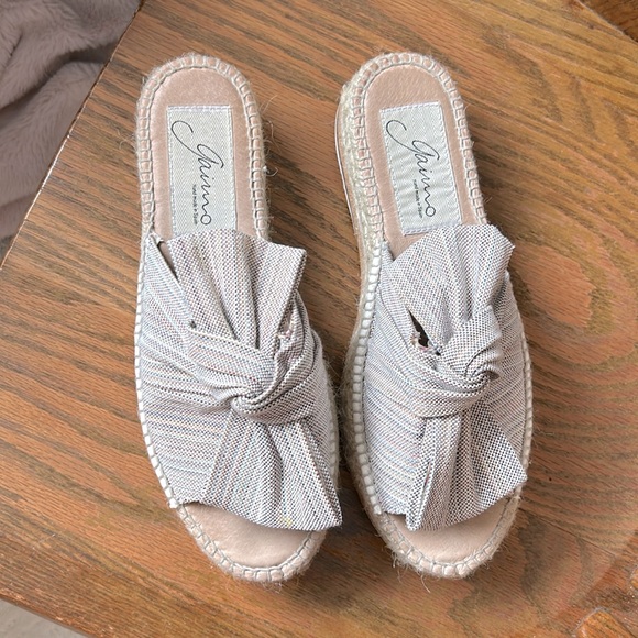 Free People Shoes - Free People Neutral Knotted Slip-On Espadrille Sandals